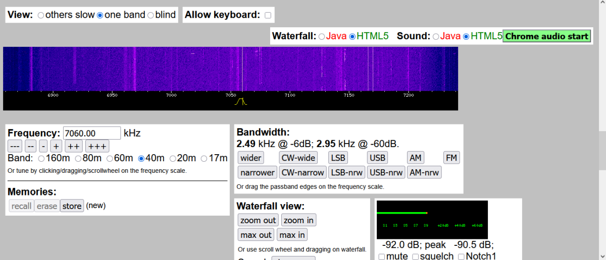 Hack Green SDR screenshot